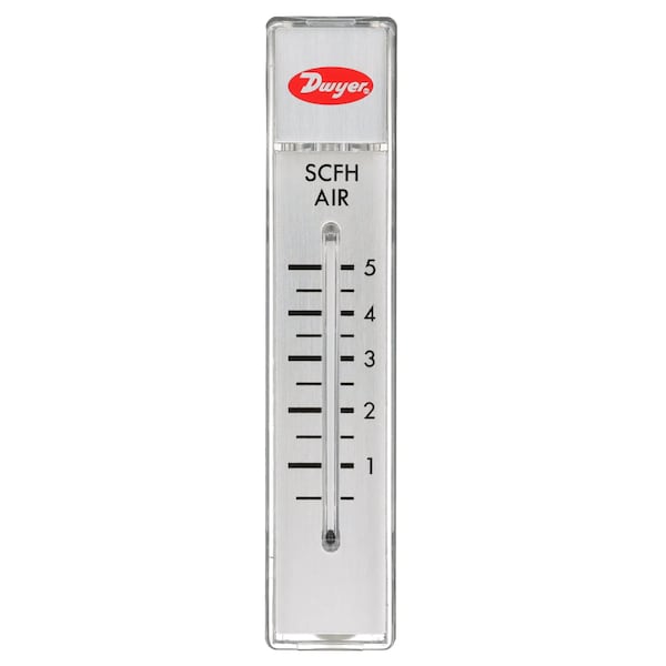 Flowmeter, range .5-5 SCFH air, no valve.